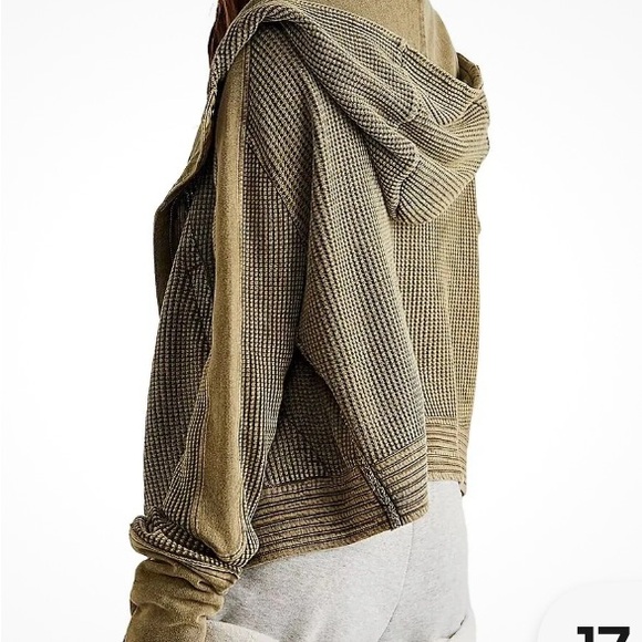 Free People Olive Textured Utility Jacket - Picture 3 of 12